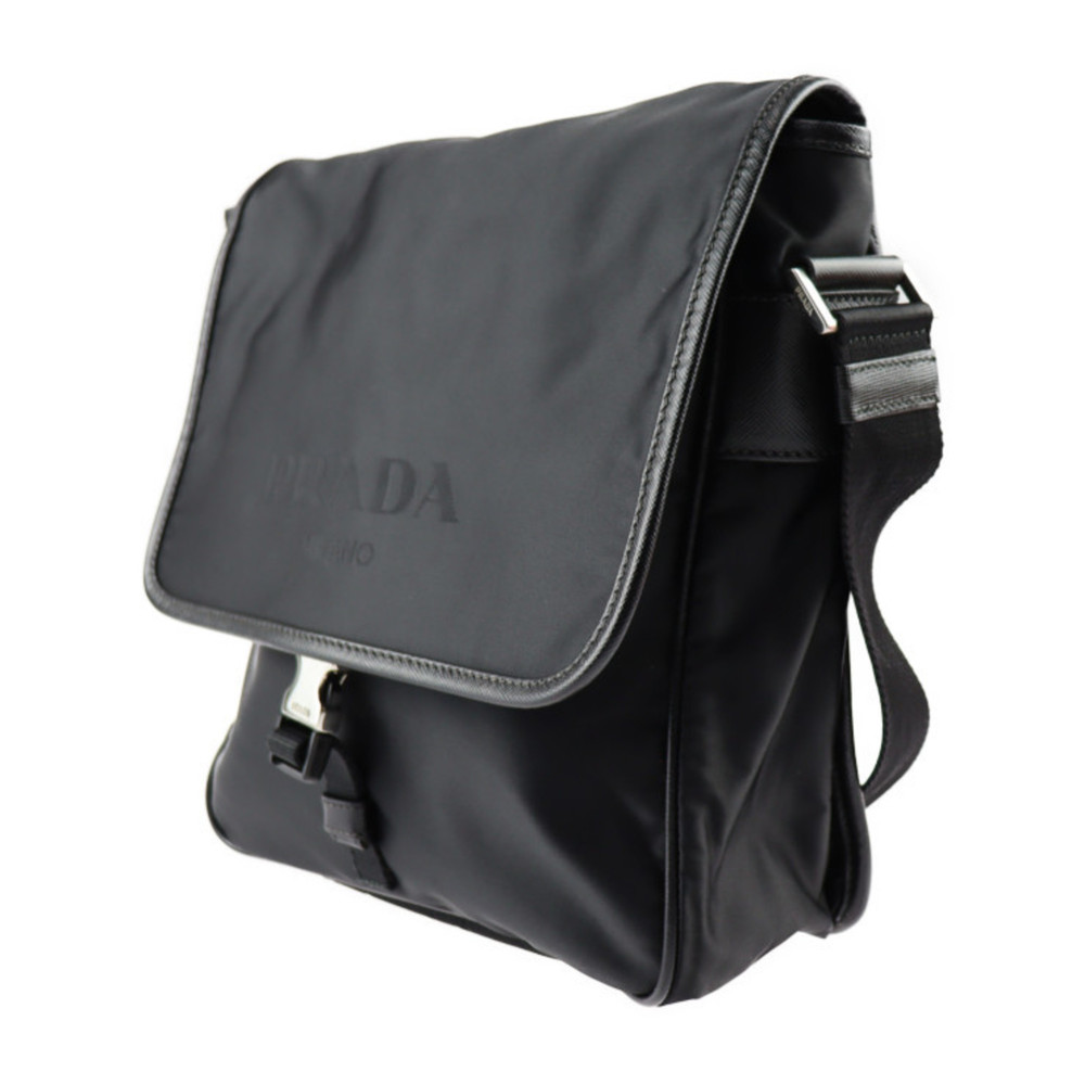 PRADA Prada shoulder bag VA0770 nylon leather black silver hardware messenger - Picture 2 of 8